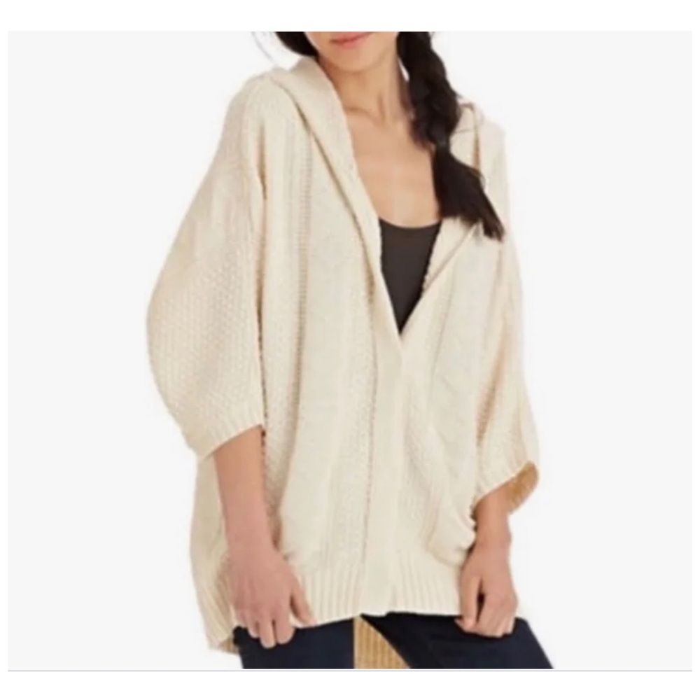 Free People Oversized Knit Hoodie Sweater - Picture 1 of 5